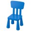 IKEA MAMMUT МАММУТ Дитячий стілець, для дому / вулиці / синій 60365346 603.653.46