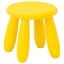 IKEA MAMMUT МАММУТ Табурет дитячий, для дому / вулиці / жовтий 20382324 203.823.24