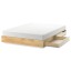 IKEA MANDAL Ліжко двоспальне з шухлядами, береза / білий, 160 х 202 см 90280483 902.804.83