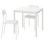 IKEA MELLTORP МЕЛЬТОРП / ADDE АДДЕ Стіл та 2 стільці, білий, 75 см 49011766 490.117.66