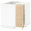 IKEA METOD МЕТОД Кутова підлогова шафа з каруселлю, білий / Askersund візерунок світлий ясен, 88x88 см 79355899 793.558.99