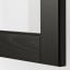 IKEA METOD МЕТОД Кутова настінна шафа з полицями / скляні двері, чорний / Lerhyttan чорна морилка, 68x60 см 09260258 092.602.58