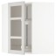 IKEA METOD МЕТОД Кутова настінна шафа з каруселлю / скляні двері, білий / Lerhyttan світло-сірий, 68x80 см 09274482 092.744.82
