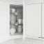 IKEA METOD МЕТОД Кутова настінна шафа з каруселлю, білий / Bodbyn сірий, 68x100 см 39120308 391.203.08