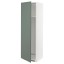 IKEA METOD МЕТОД Висока шафа для холодильника або морозильника з дверцятами, білий / Bodarp сіро-зелений, 60x60x200 см 99317142 993.171.42