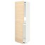 IKEA METOD МЕТОД Висока шафа для холодильника / морозильника, білий / Askersund візерунок світлий ясен, 60x60x200 см 79204810 792.048.10