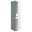 IKEA METOD МЕТОД Висока шафа для холодильника / морозильника, білий / Bodarp сіро-зелений, 60x60x220 см 79317143 793.171.43