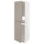 IKEA METOD МЕТОД Висока шафа для холодильника / морозильника, білий / Upplöv матовий темно-бежевий, 60x60x200 см 29491540 294.915.40