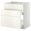 IKEA METOD МЕТОД / MAXIMERA МАКСІМЕРА Підлогова шафа під мийку з шухлядами, білий / Veddinge білий, 80x60 см 89919775 899.197.75