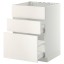 IKEA METOD МЕТОД / MAXIMERA МАКСІМЕРА Підлогова шафа під мийку з шухлядами, білий / Veddinge білий, 60x60 см 89027987 890.279.87