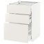 IKEA METOD МЕТОД / MAXIMERA МАКСІМЕРА Підлогова шафа з 3 шухлядами, білий / Veddinge білий, 60x60 см 89049668 890.496.68