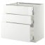 IKEA METOD МЕТОД / MAXIMERA МАКСІМЕРА Підлогова шафа з шухлядами, білий / Ringhult білий, 80x60 см 39911687 399.116.87