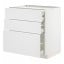 IKEA METOD МЕТОД / MAXIMERA МАКСІМЕРА Підлогова шафа з шухлядами, білий / Stensund білий, 80x60 см 09409462 094.094.62