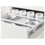 IKEA METOD МЕТОД / MAXIMERA МАКСІМЕРА Вис шафа з полицями / шухлядами, білий / Bodbyn кремовий, 60x60x220 см 29354251 293.542.51