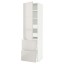 IKEA METOD МЕТОД / MAXIMERA МАКСІМЕРА Вис шафа з полицями / шухлядами, білий / Ringhult світло-сірий, 60x60x220 см 09373364 093.733.64
