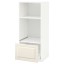 IKEA METOD МЕТОД / MAXIMERA МАКСІМЕРА Висока шафа для духовки / НВЧ, білий / Bodbyn кремовий, 60x60x140 см 29925562 299.255.62