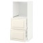 IKEA METOD МЕТОД / MAXIMERA МАКСІМЕРА Висока шафа з 2 шухлядами для духовки, білий / Bodbyn кремовий, 60x60x140 см 79020222 790.202.22