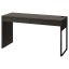 IKEA MICKE МІККЕ Письмовий стіл, чорно-коричневий, 142x50 см 60244745 602.447.45