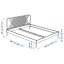 IKEA NESTTUN НЕСТТУН Ліжко двоспальне, білий / Ліндбаден, 140x200 см 79495022 794.950.22