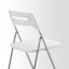 IKEA NISSE НІСЕ Стілець складний, глянсовий білий/хромований 10115067 101.150.67