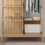 IKEA NORDKISA НОРДКІСА Відкритий гардероб / розсувні двері, бамбук, 120x186 cм 00439468 004.394.68