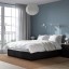 IKEA NORDLI НОРДЛІ Ліжко двоспальне з шухлядами, антрацит, 140x200 см 90372779 903.727.79