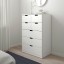 IKEA NORDLI НОРДЛІ Комод, 7 ящиків, білий, 80x122 cм 99239502 992.395.02