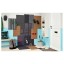 IKEA OPLEV ОПЛЕВ Придверний килимок, для дому / вулиці сірий, 50x80 см 30308994 303.089.94