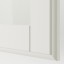 IKEA PAX ПАКС / TYSSEDAL ТІССЕДАЛЬ Шафа, білий / білий скло, 200x60x236 см 09300103 093.001.03