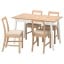 IKEA PINNTORP / PINNTORP Стіл та 4 стільці, морилка світло-коричнева, морилка біла / Katorp світло-коричнева морилка, 125 см 59484454 594.844.54