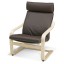 IKEA POÄNG ПОЕНГ Подушка-сидіння на крісло, Glose темно-коричневий 60094595 600.945.95