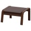 IKEA POÄNG ПОЕНГ Крісло з підставкою для ніг, коричневий / Glose темно-коричневий 19551073 195.510.73