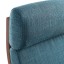 IKEA POÄNG ПОЕНГ Крісло з підставкою для ніг, коричневий / Hillared темно-синій 19484286 194.842.86