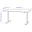 IKEA RODULF РОДУЛЬФ Письмовий стіл з регулюванням висоти, білий, 140x80 см 59530328 595.303.28