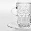 IKEA SÄLLSKAPLIG СЕЛЛШАПЛІГ Чашка з блюдцем білий, прозоре скло / візерунок, 7 сл 50478004 504.780.04