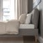 IKEA SAGESUND Ліжко з оббивкою, Дизерод коричневий, 140x200 см 10490376 104.903.76