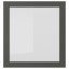 IKEA SINDVIK Скляні двері, темно-сіре/прозоре скло, 60x64 см 10538806 105.388.06