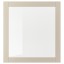 IKEA SINDVIK СІНДВІК Скляні двері, світлий сіро-бежевий / прозоре скло, 60x64 см 10490927 104.909.27