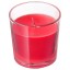 IKEA SINNLIG СІНЛІГ Свічка ароматична у склянці, Червоні садові ягоди/червоний, 7.5 см 40337397 403.373.97