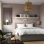 IKEA SKARVLO Ліжко двоспальне з підйомним механізмом, сірий, 140x200 см 70556086 705.560.86