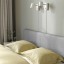 IKEA SLATTUM СЛАТТУМ Ліжко двоспальне з оббивкою, Knisa світло-сірий, 140x200 см 30446373 304.463.73