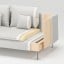 IKEA SÖDERHAMN СОДЕРХЕМН 4-місний диван з козеткою, з відкритим торцем Gransel / натуральний 09442150 094.421.50
