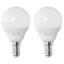 IKEA SOLHETTA СОЛЬХЕТТА Світлодіодна LED лампочка E14 470 Люмен, куля опалова білий 90498707 904.987.07