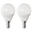 IKEA SOLHETTA СОЛЬХЕТТА Світлодіодна LED лампочка E14 470 Люмен, куля опалова білий, 4000 Кельвін 60510032 605.100.32