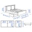 IKEA SONGESAND СОНГЕСАНД Ліжко двоспальне з 2 шухлядами, білий / Lönset, 160x200 см 89241256 892.412.56
