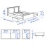IKEA SONGESAND СОНГЕСАНД Ліжко двоспальне з 4 шухлядами, білий / Ліндбаден, 140x200 см 49495047 494.950.47