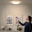 IKEA STOFTMOLN Стельовий / настінний світильник LED, смарт бездротовий затемнюваний / теплий білий, 37 см 20510779 205.107.79