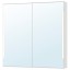 IKEA STORJORM СТОРЙОРМ Шафа дзеркальна, вбудована підсвітка, білий, 100x14x96 см 20248118 202.481.18