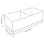 IKEA STUK СТУК Коробка з відділеннями, білий, 20x51x18 cм 80474434 804.744.34