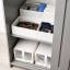IKEA STUK СТУК Коробка з відділеннями, білий, 20x51x10 cм 60474430 604.744.30